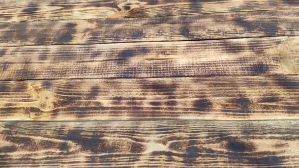 Struktura Dřeva Spálené Dřevo Dřevěná Vlákna Krásná Prkna Abstraktní Bílé — Stock video
