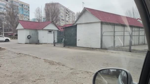 Staden Dnepr Ukraina 2024 Stadsgator Marknad Liten Stad Liten Stad — Stockvideo