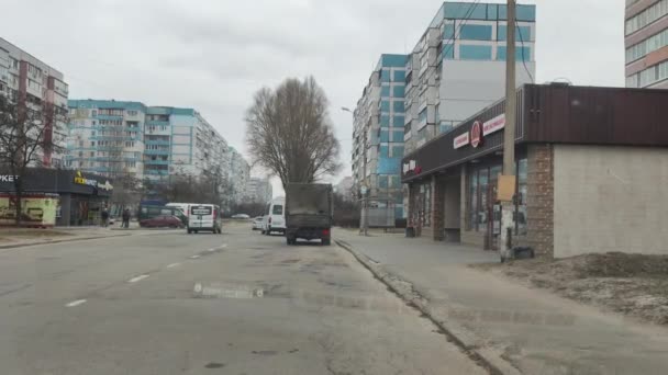 Dnepr Városa Ukrajnában 2024 Városi Utcák Piac Egy Kisvárosban Kisváros — Stock videók