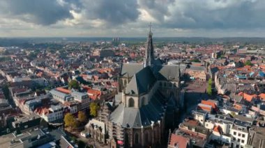 Binnenhof, Den Haag 'da havadan çekilmiş. Hollanda