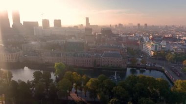 Binnenhof, Den Haag 'da havadan çekilmiş. Hollanda