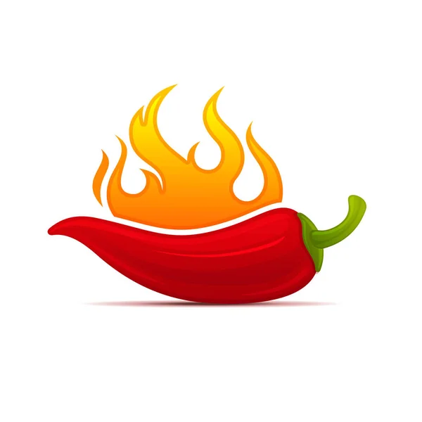 Red Hot Chili Pepper Fundo Branco Ilustração Vetorial — Vetor de Stock