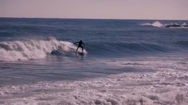 Surfer Wave Sunset High Quality Footage — Vídeos de Stock