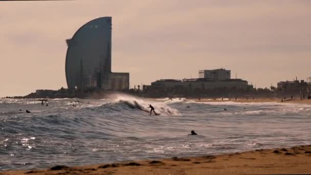 Surfe Baggrund Moderne Arkitektur Høj Kvalitet Optagelser – Stock-video
