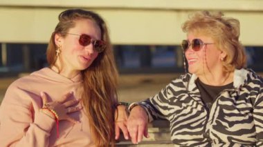 mother and daughter have nice conversations and laughs. High quality 4k footage