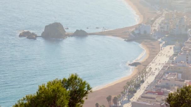Top View City Beach Spain High Quality Footage — Vídeo de Stock