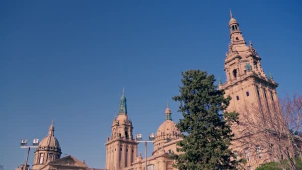 Palácio Montjuic Imagens Alta Qualidade — Vídeo de Stock