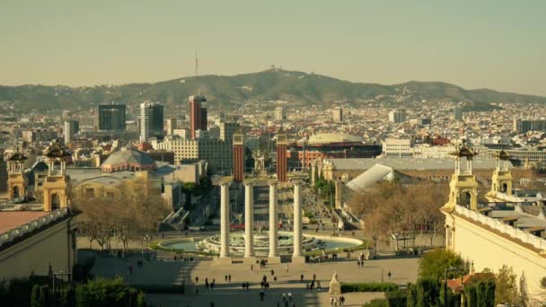 Uitzicht Plaza Espana Hoge Kwaliteit Beeldmateriaal — Stockvideo
