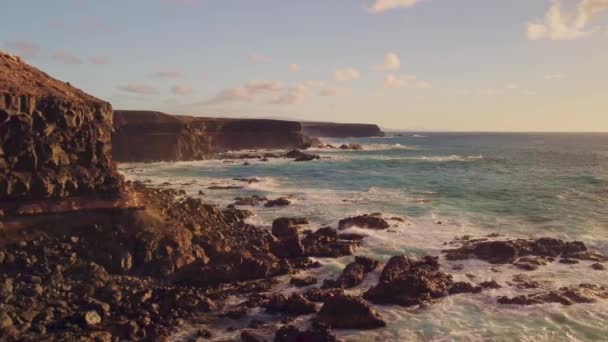 Suyun Üzerinde Süzülen Büyüleyici Günbatımına Tanıklık Eden Kanarya Adaları Nın — Stok video