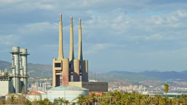Промышленное Здание Барселоне Высококачественные Кадры — стоковое видео