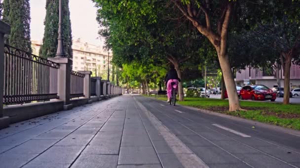 有自行车道的人行横道 高质量的4K镜头 — 图库视频影像