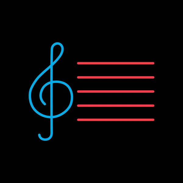 Вектор Крихти Чорному Тлі Музичний Знак Символ Графіку Дизайну Музичного — стоковий вектор