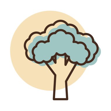 Brokoli izole tasarım vektör simgesi. Sebze işareti. Gıda ve içecek web sitesi için grafik sembolü, uygulama tasarımı, mobil uygulamalar ve yazdırma ortamı, logo, UI