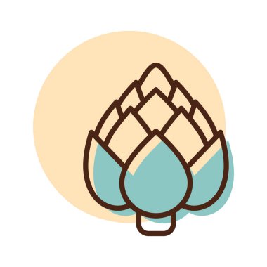 Enginar izole edilmiş tasarım vektör simgesi. Sebze işareti. Gıda ve içecek web sitesi için grafik sembolü, uygulama tasarımı, mobil uygulamalar ve yazdırma ortamı, logo, UI