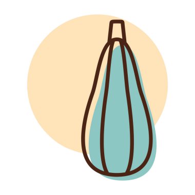 Kabak yalıtılmış vektör ikonu. Sebze işareti. Gıda ve içecek web sitesi için grafik sembolü, uygulama tasarımı, mobil uygulamalar ve yazdırma ortamı, logo, UI