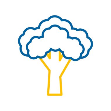 Brokoli izole tasarım vektör simgesi. Sebze işareti. Gıda ve içecek web sitesi için grafik sembolü, uygulama tasarımı, mobil uygulamalar ve yazdırma ortamı, logo, UI