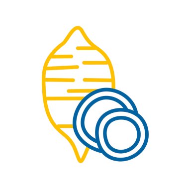 Tatlı patates izole vektör ikonu. Sebze işareti. Gıda ve içecek web sitesi için grafik sembolü, uygulama tasarımı, mobil uygulamalar ve yazdırma ortamı, logo, UI