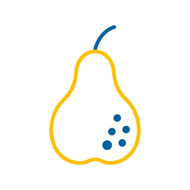Pear vector icon. Graph symbol for food and drinks web site, apps design, mobile apps and print media, logo, UI
