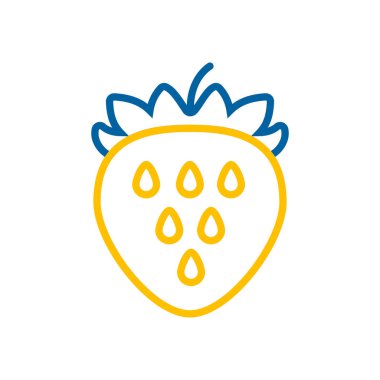Strawberry vector icon. Graph symbol for food and drinks web site, apps design, mobile apps and print media, logo, UI