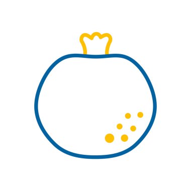 Garnet, Pomegranate vector icon. Graph symbol for food and drinks web site, apps design, mobile apps and print media, logo, UI