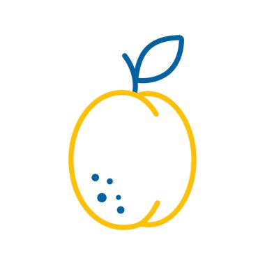 Apricot vector icon. Graph symbol for food and drinks web site, apps design, mobile apps and print media, logo, UI
