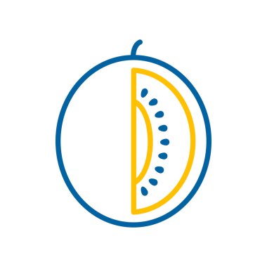 Melon vector icon. Graph symbol for food and drinks web site, apps design, mobile apps and print media, logo, UI