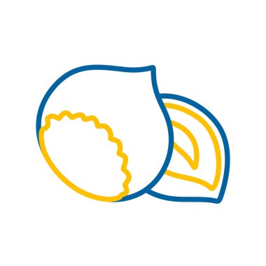 Hazelnut vector icon. Graph symbol for food and drinks web site, apps design, mobile apps and print media, logo, UI
