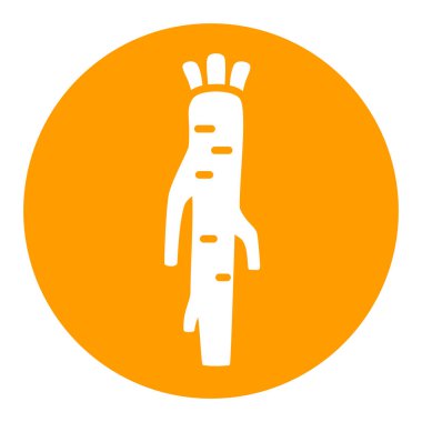 Yabanturpu kökü izole tasarım vektörü simgesi. Sebze işareti. Gıda ve içecek web sitesi için grafik sembolü, uygulama tasarımı, mobil uygulamalar ve yazdırma ortamı, logo, UI