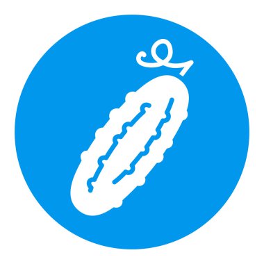 Salatalık izole edilmiş tasarım vektörü simgesi. Sebze işareti. Gıda ve içecek web sitesi için grafik sembolü, uygulama tasarımı, mobil uygulamalar ve yazdırma ortamı, logo, UI