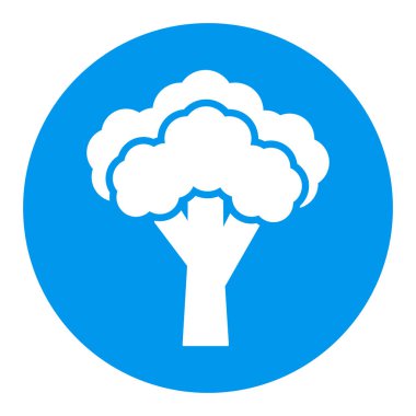 Brokoli izole tasarım vektörü sembolü. Sebze işareti. Gıda ve içecek web sitesi için grafik sembolü, uygulama tasarımı, mobil uygulamalar ve yazdırma ortamı, logo, UI