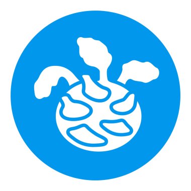 Kohlrabi veya Alman şalgam yalıtılmış vektör sembol. Sebze işareti. Gıda ve içecek web sitesi için grafik sembolü, uygulama tasarımı, mobil uygulamalar ve yazdırma ortamı, logo, UI