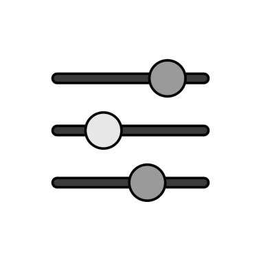 Renk renk vektörü gri tonlama simgesi. Müzik ses dalgası sembolü. Müzik ve ses web sitesi için grafik sembolü ve uygulama tasarımı, logo, uygulama, UI