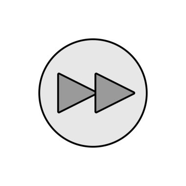 Sonraki parça düğmesi renk vektörü gri tonlama simgesini oynat. Müzik ve ses web sitesi için grafik sembolü ve uygulama tasarımı, logo, uygulama, UI