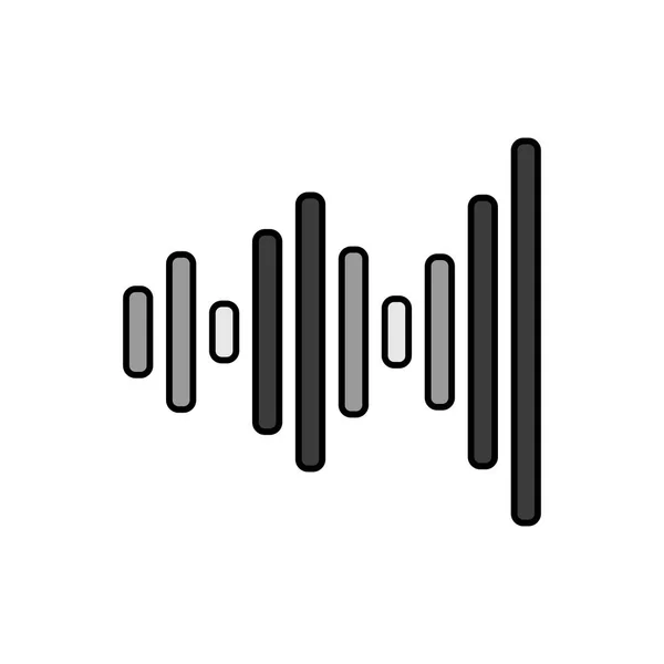 Еквалайзер Частотний Колір Вектор Сірого Кольору Піктограма Аудіосигнал Музичний Знак — стоковий вектор