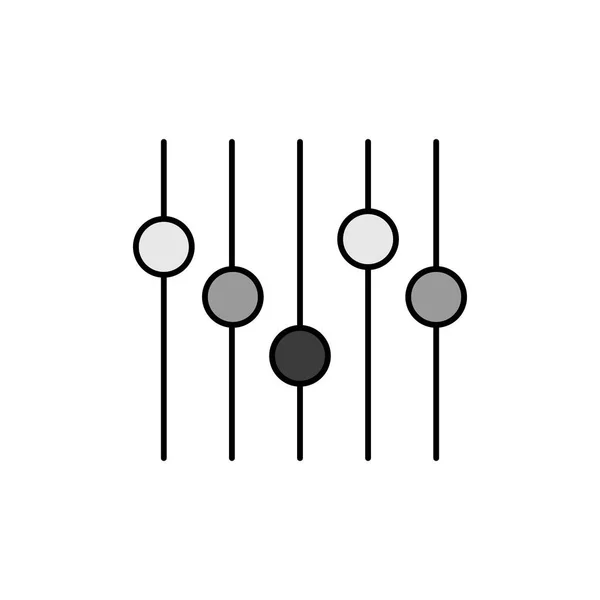 均衡器颜色矢量灰度图标 音乐声波符号 音乐和声音网站及应用程序设计 用户界面的图形符号 — 图库矢量图片