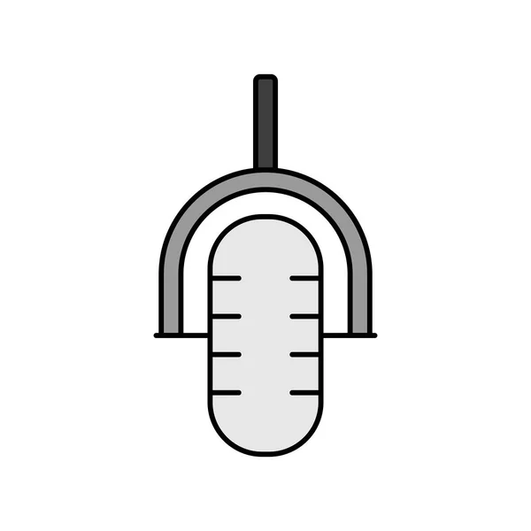 Retro Microphone Color Vector Grayscale Icon Graph Symbol Music Sound — Stock Vector