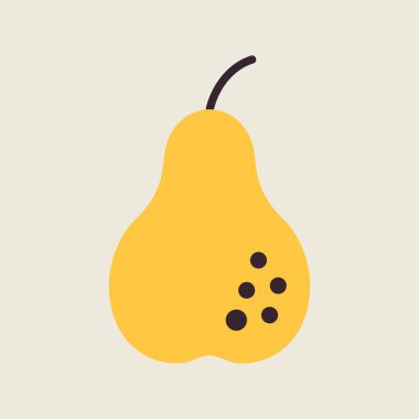 Pear vector icon. Graph symbol for food and drinks web site, apps design, mobile apps and print media, logo, UI