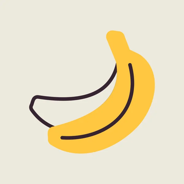 Banana Vector Icon Graph Symbol Food Drinks Web Site Apps — Vetor de Stock
