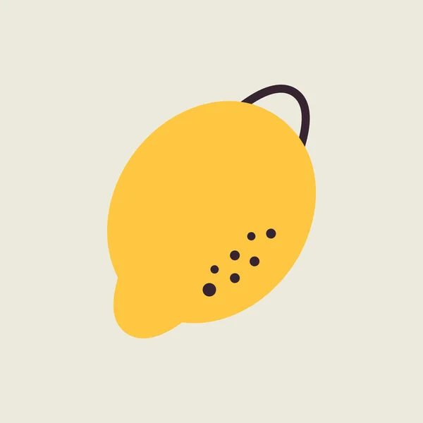 Lemon Vector Icon Graph Symbol Food Drinks Web Site Apps — Wektor stockowy