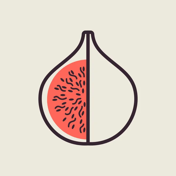 Fig Tropical Fruit Vector Icon Graph Symbol Food Drinks Web — Stock vektor