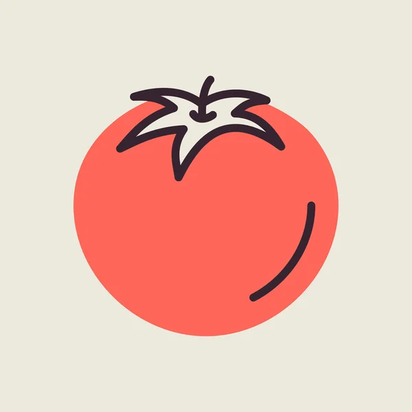 Icono Vector Diseño Aislado Tomate Signo Vegetal Símbolo Gráfico Para — Vector de stock