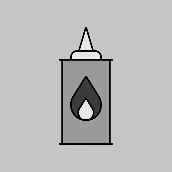 Sıvı Vektör Gri Tonlama Simgesini Kömürleştirme Barbekü Bbq Izgara Tabelası — Stok Vektör