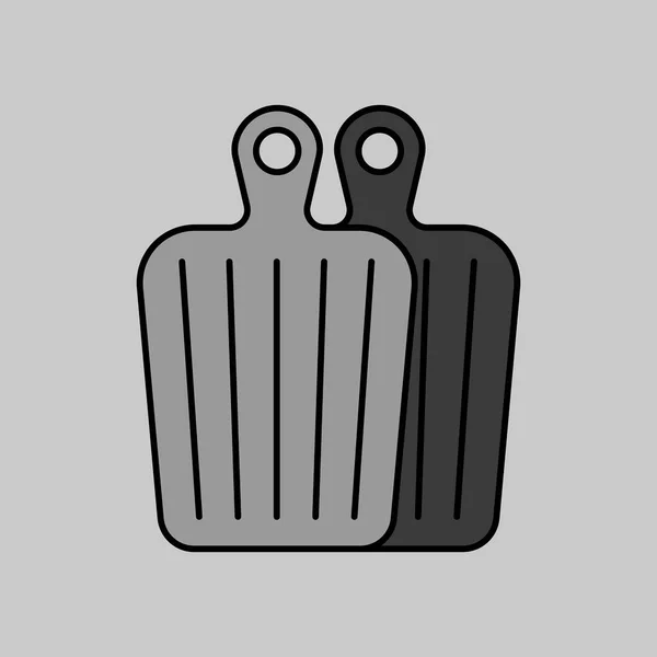 Schneidebrett Vektorgraustufensymbol Hackbrett Symbol Grafik Symbol Für Das Kochen Webseiten — Stockvektor