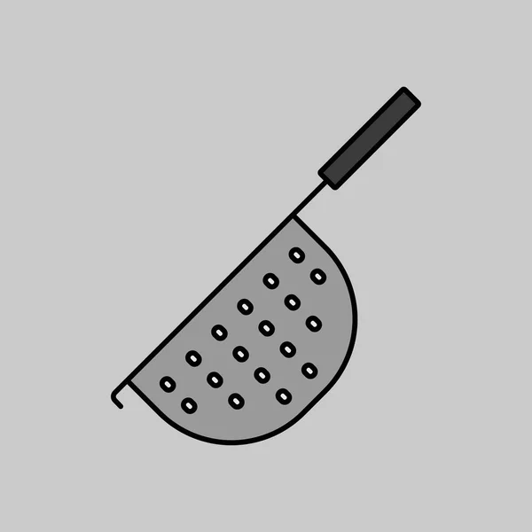 Colander Vector Grayscale Icon 사이트 디자인 요리하기 그래프 — 스톡 벡터