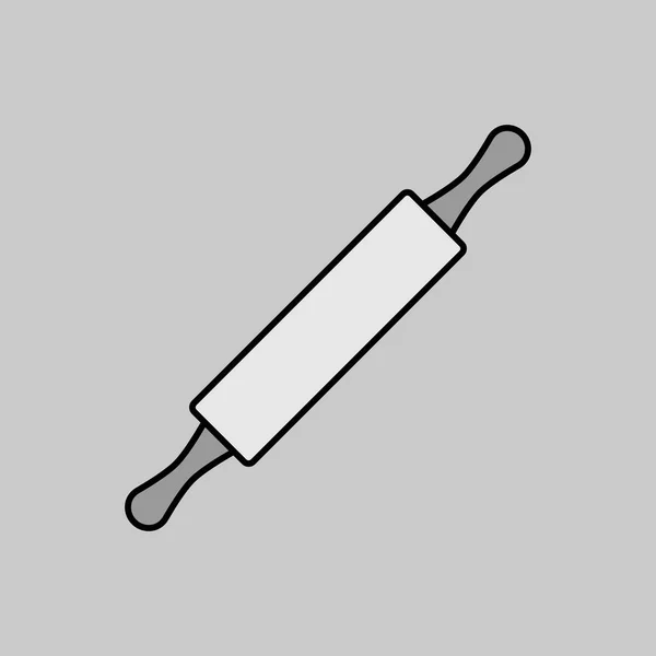Ξύλινο Κυλιόμενο Έμβολο Διάνυσμα Γκρίζας Εικονίδιο Συσκευή Κουζίνας Γράφημα Σύμβολο — Διανυσματικό Αρχείο