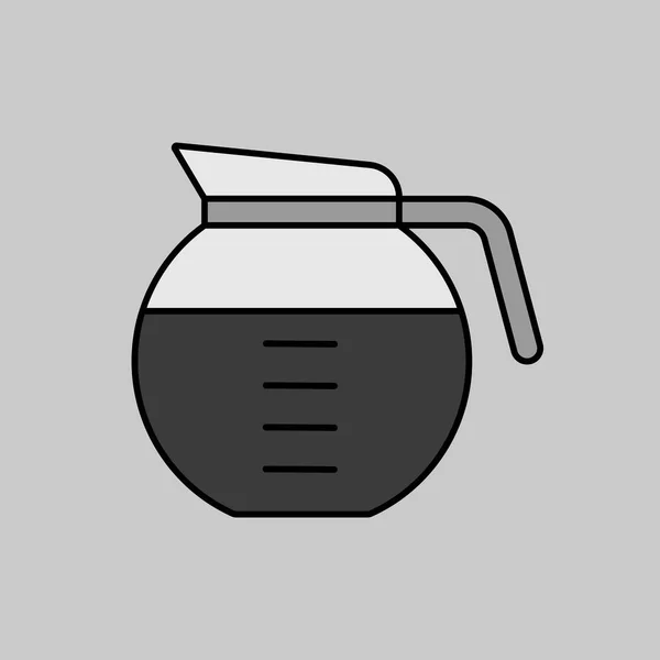 Filtru Cafea Vector Pictogramă Gri Aparat Bucătărie Simbolul Grafic Pentru — Vector de stoc