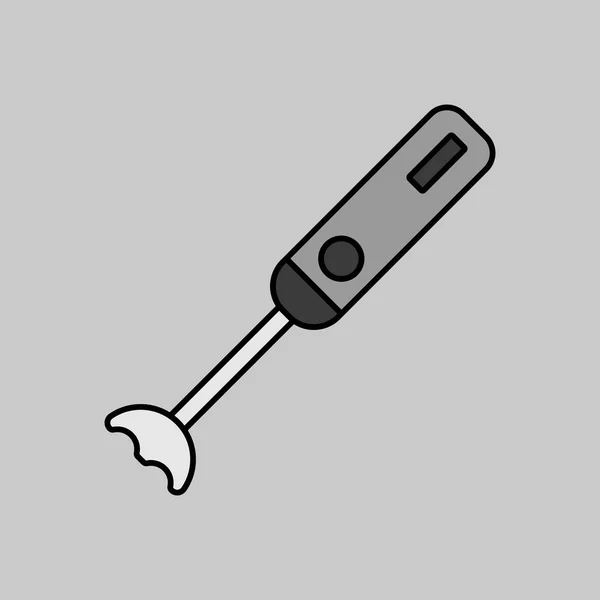 Hand Blender Vektor Graustufensymbol Elektrisches Küchengerät Grafik Symbol Für Das — Stockvektor
