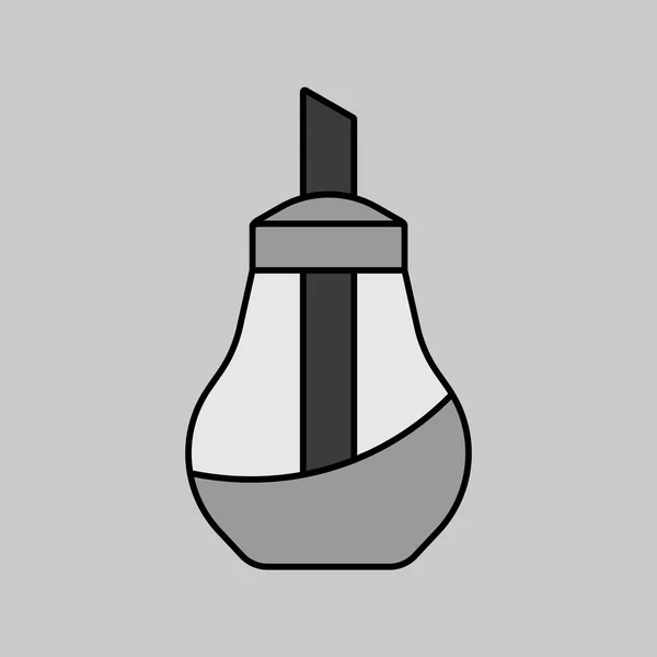 Значок Векторного Серого Пузырька Сахарной Чаши Кухонный Прибор Графический Символ — стоковый вектор