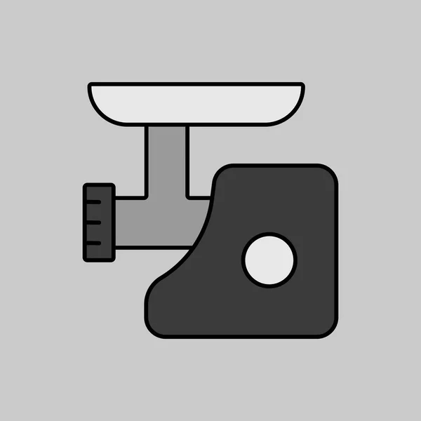 Значок Вектора Серого Цвета Мясорубки Электрокухонный Прибор Графический Символ Приготовления — стоковый вектор