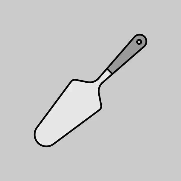 ケーキとパイサーバーの道具ベクトルグレースケールのアイコン 台所用品 ウェブサイトのデザイン アプリ Uiを調理するためのグラフシンボル — ストックベクタ